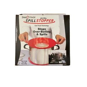 Snap2Strain Flexible Spill Stopper Red Lid for 6-10 in Pot or Pan As Seen on TV